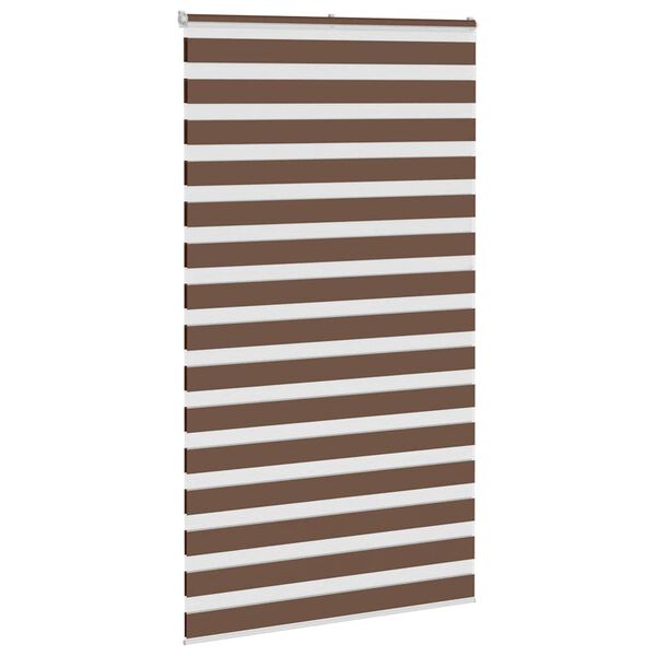 vidaXL Zebra rolgordijn 120x230 cm stofbreedte 115,9cm polyester bruin