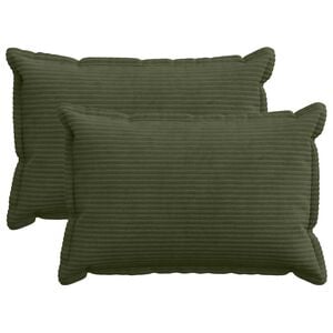 vidaXL Kussensloop 2 st HOUTEN Groen 30 x 50 cm corduroy