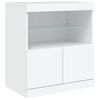 vidaXL Dressoir met LED-verlichting 181,5x37x67 cm wit