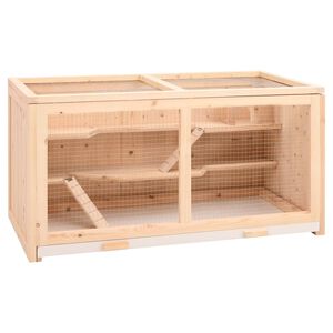 vidaXL Hamsterkooi 89,5x45x45 cm massief vurenhout