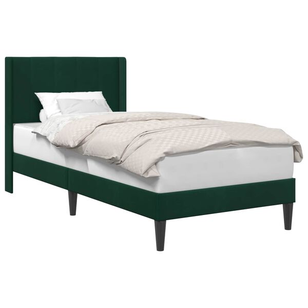 vidaXL Bedframe met hoofdeinde Donkergroen 80 x 200 cm Fluweel