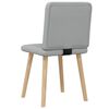 vidaXL Eetkamerstoelen 2 st stof lichtgrijs