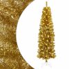vidaXL Kunstmatige slanke kerstboom 180 cm 300 LED's Warmwit