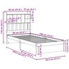 vidaXL Bed met boekenkast zonder matras grenenhout wit 90x190 cm