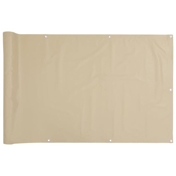 vidaXL Balkonscherm 120x600 cm oxford stof beige