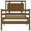 vidaXL Bedframe met hoofdbord massief hout honingbruin