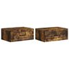 vidaXL Wandbeugel Bedkast 2 st Gerookt eiken 49 x 34,5 x 20 cm