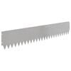 vidaXL Gazonrand 10 pcs 103 x 20 cm Staal Zilverkleurig