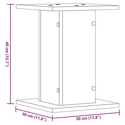 vidaXL Speakerstandaards 2 st 30x30x40 cm bewerkt hout sonoma eiken