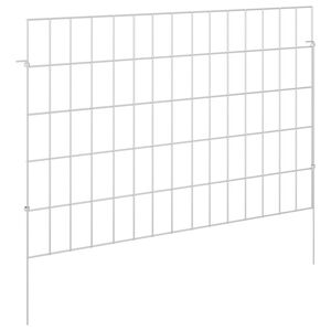 vidaXL Tuin omheining met palen 12 st 75 x 50 cm Gegalvaniseerd staal