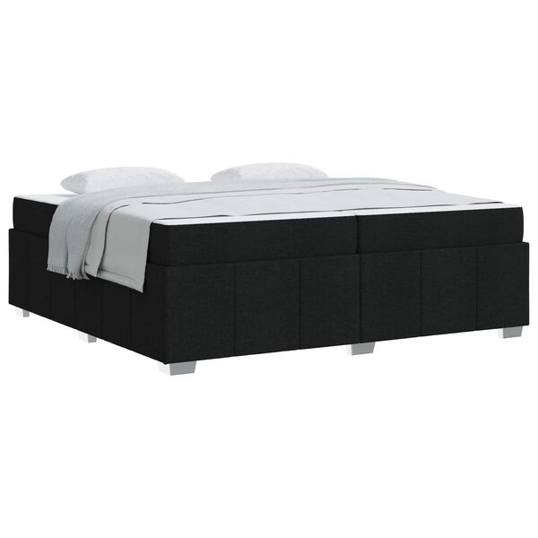 vidaXL Bedframe met matras Zwart 200 x 200 cm Stof