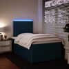 vidaXL Boxspring met matras fluweel blauw 120x200 cm