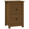 vidaXL Nachtkastje 40x35x61,5 cm massief grenenhout honingbruin