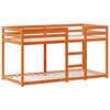 vidaXL Stapelbed met dak massief grenenhout wasbruin 75x190 cm