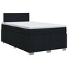 vidaXL Boxspringbed met matras met hoofdeinde Zwart 120 x 200 cm Stof