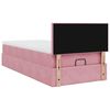 vidaXL Ottoman bed met matras 90x190cm fluweel roze