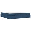 vidaXL Bedframe met matras met matras 2 pcs Blauw Stof