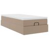 vidaXL Ottoman bed met matras 80x200 cm kunstleer cappuccinokleurig