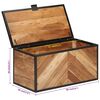 vidaXL Opbergbox 60x30x30 cm massief acaciahout en ijzer