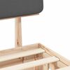 vidaXL Bedframe met Gevoerd Hoofdgedeelte Donkergrijs 80 x 200 cm