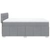 vidaXL Boxspring met matras stof lichtgrijs 140x200 cm
