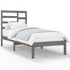 vidaXL Bedframe massief hout grijs 90x200 cm