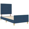 vidaXL Bedframe met hoofdeinde Blauw 90 x 200 cm Stof