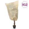 vidaXL Plantenhoezen met trekkoord 12 st 70 g/m² 0,8x1,2 m