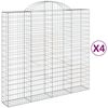 vidaXL Schanskorven 4 st gewelfd 200x50x180/200 cm ijzer