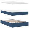 vidaXL Ottoman bed met matras en LED's 120x200cm stof blauw