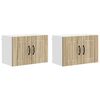 vidaXL Wandkast LUCCA 2 st Sonoma Eiken Bewerkt hout