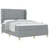 vidaXL Boxspringbed met matras Lichtgrijs 200 x 160 cm Stof