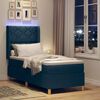 vidaXL Boxspringbed met matras met hoofdeinde Blauw 140 x 200 cm Stof