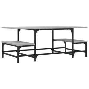 vidaXL Salontafel 100x50,5x40 cm bewerkt hout grijs sonoma