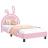 vidaXL Bedframe voor kinderen met hoofdbord Roze 90 x 190 cm PU