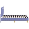 vidaXL Peuterbedframe met hoofdbord Jeans Blauw 70 x 140 cm Stof