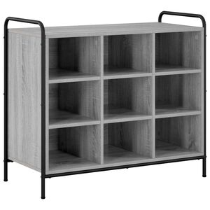 vidaXL Schoenenkast 85 x 39,5 x 75 cm Bewerkt hout Grijs Sonoma