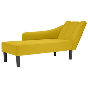 vidaXL Chaise longue met rechterarmleuning fluweel geel