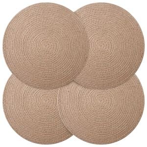 vidaXL Jute placematten 4 st Naturel 100% Tossa Jute