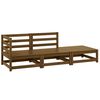 vidaXL 3-delige Loungeset massief grenenhout honingbruin