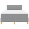 vidaXL Boxspringbed met matras Lichtgrijs 120 x 190 cm Stof
