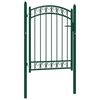 vidaXL Hekpoort EMMEN met gebogen bovenzijde staal 100x98,5 cm groen