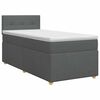 vidaXL Boxspringbed met matras Donkergrijs 90 x 190 cm Stof