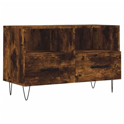 vidaXL Tv-meubel 80x36x50 cm bewerkt hout gerookt eikenkleurig