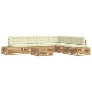vidaXL 8 pcs Buiten bankenset Wit
