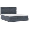 vidaXL Ottoman bed met matrassen en LED's 160x200cm fluweel
