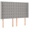 vidaXL Boxspring met matras en LED stof lichtgrijs 140x200 cm