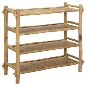 vidaXL Schoenenrek met plank Naturel 4-laags Bamboe
