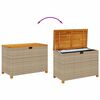 vidaXL Tuinbox 110x55x63 cm poly rattan en acaciahout beige