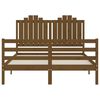 vidaXL Bedframe met hoofdbord massief hout honingbruin 140x190 cm